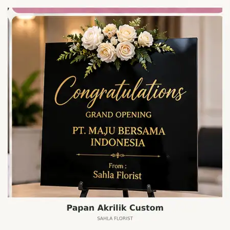 Papan Bunga Akrilik Bolaang Mongondow